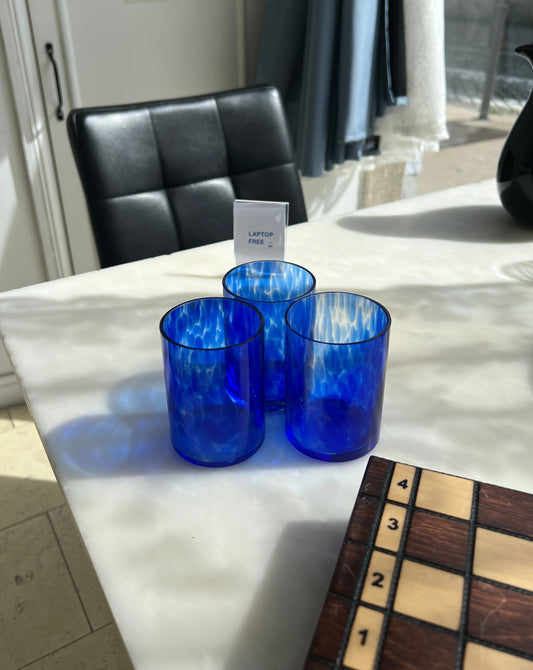 BLUE MURANO WATER GLASS -SET