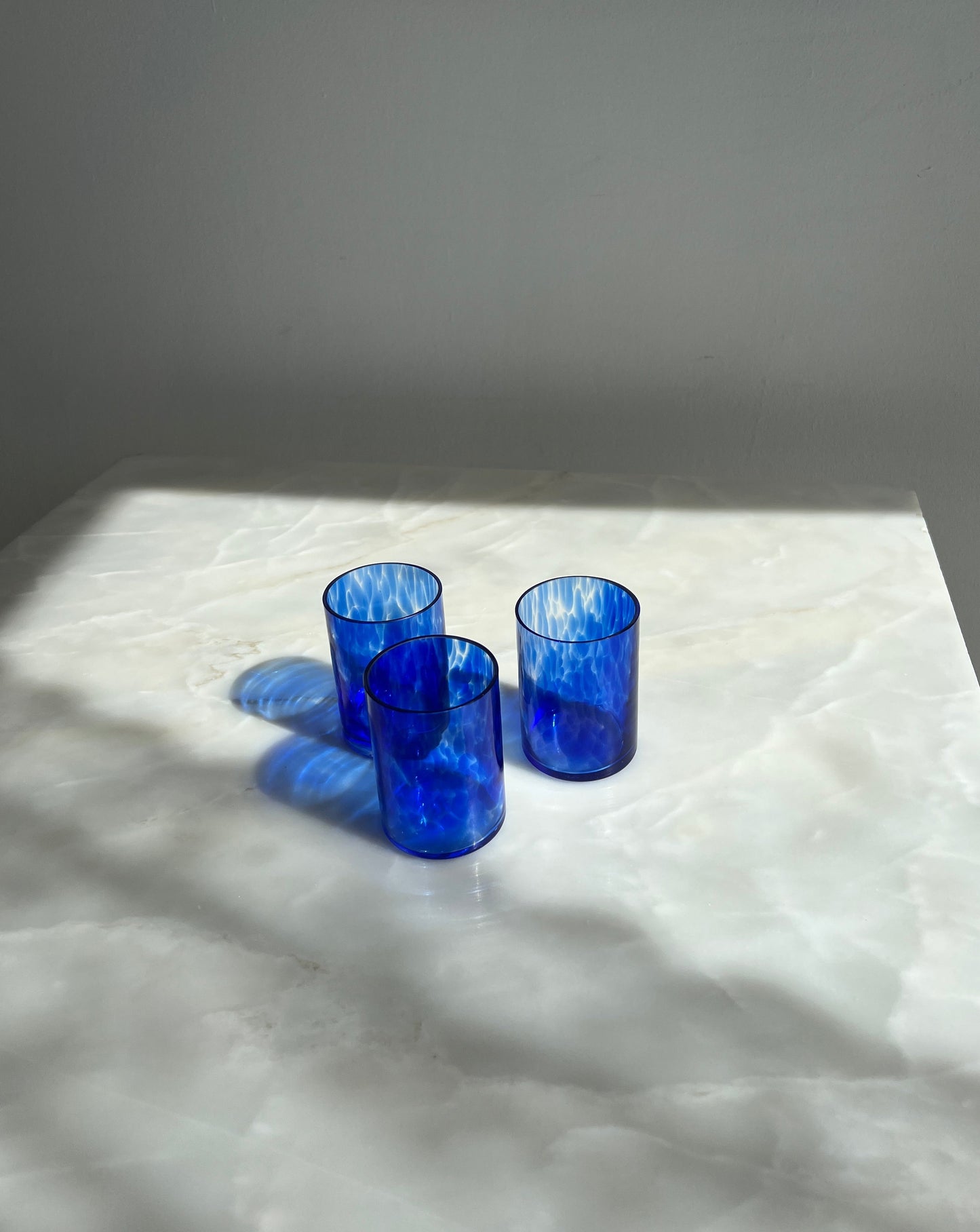 BLUE MURANO WATER GLASS -SET